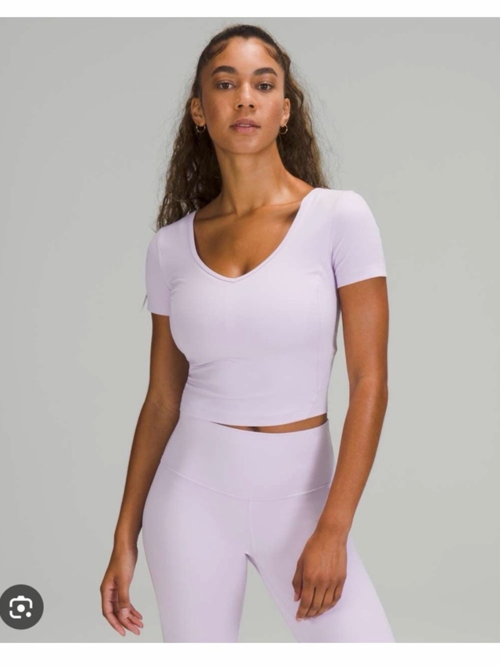 Lululemon Align Cropped Short Sleeve T Shirt in Lavender Dew